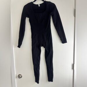Black Ribbed Bodysuit